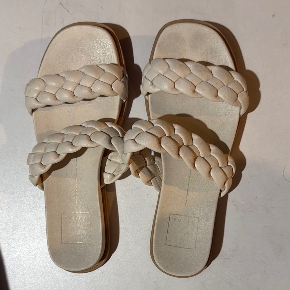 Dolce Vita Women's Braided Slide Sandals - Cream